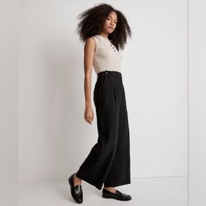 Madewell The Harlow Wide-Leg Ankle Pant in Softdrape